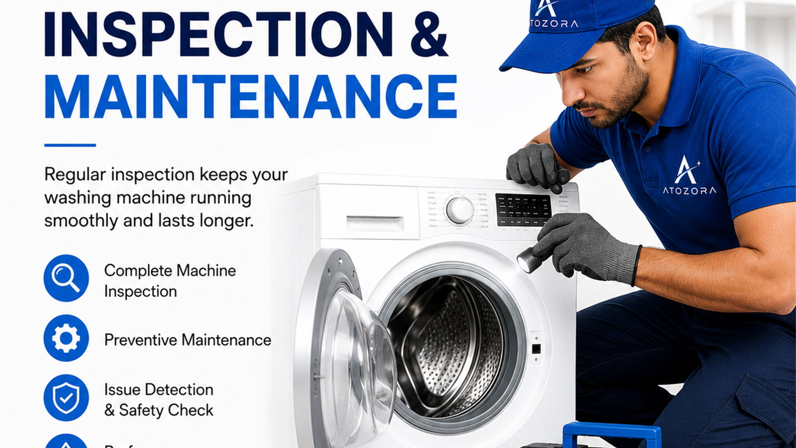 Atozora washing machine inspection and maintenance service