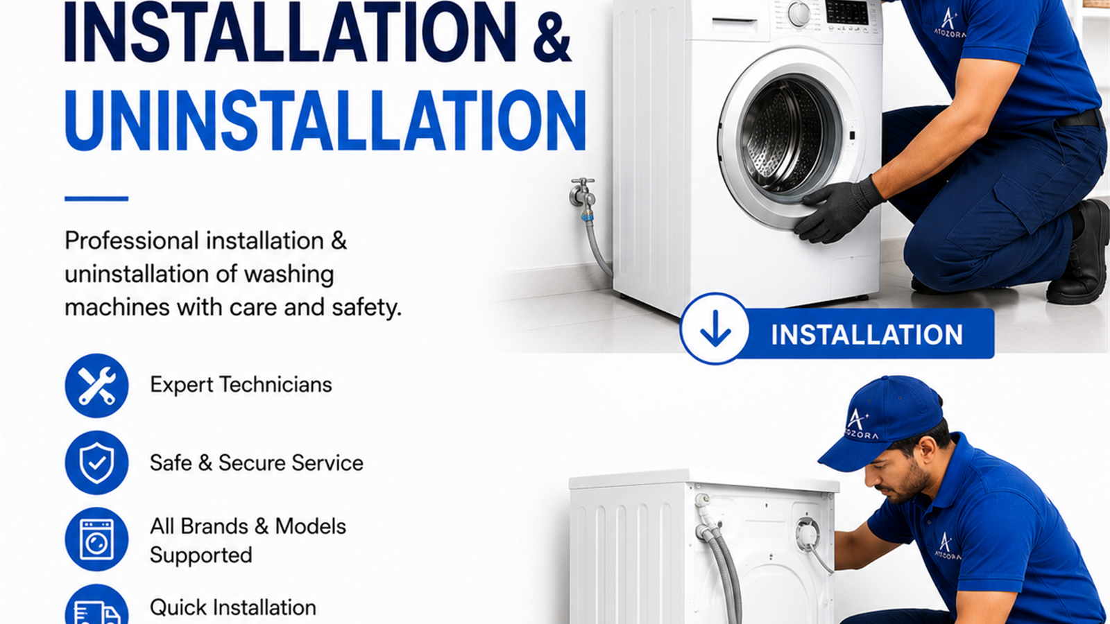 Atozora washing machine installation service